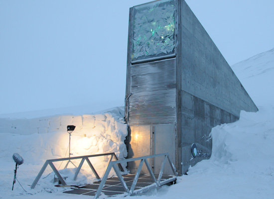 The Svalbard Global Seed Vault entrance.