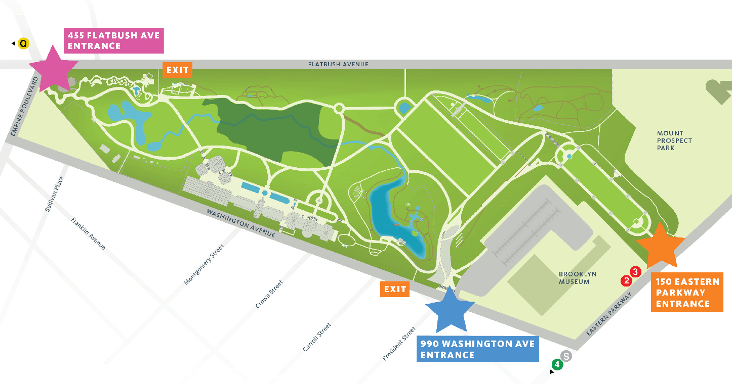 A map of Sakura Matsuri entrances