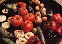Many types of chiles can be grilled with other vegetables to make a salsa.