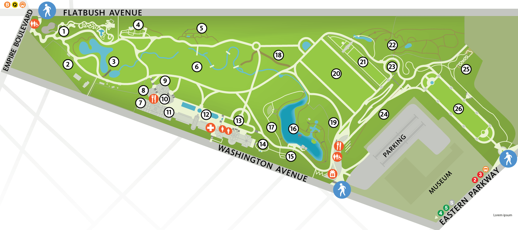 Map of Brooklyn Botanic Garden