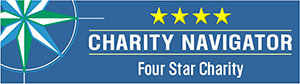 Charity Navigator logo. Four star charity.