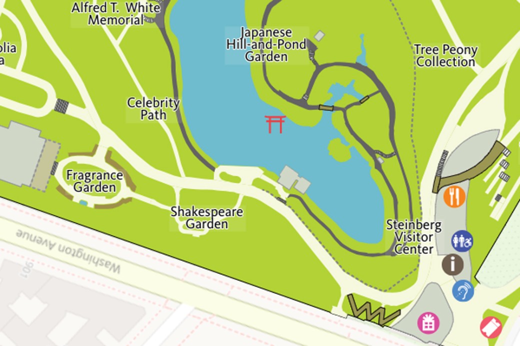 A map of Brooklyn Botanic Garden